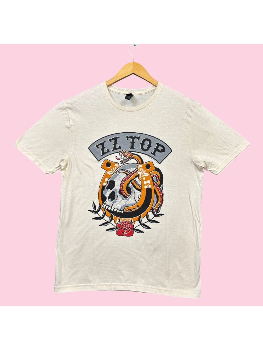 ZZ Top Snakes and Horseshoe Rock Band Tee M